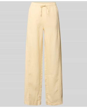 Opus Leinenhose mit elastischem Bund Modell 'Mileni resort' - Natur