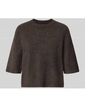 Vero Moda Oversized Pullover mit Woll-Anteil Modell 'BOOM' - Grau