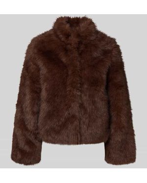 Vero Moda Regular Fit Jacke in Kunstfell-Optik Modell 'MONROE' - Braun