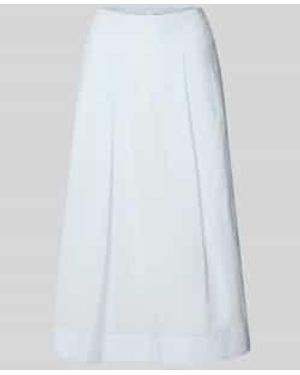 SELECTED Uitlopende Midi-Rok Van Pure Biologisch Katoen Model 'Hannah' - Wit