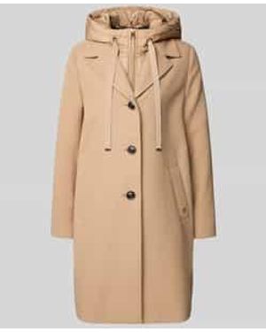 S.oliver Regular Fit Lange Jas Met Viscose - Naturel