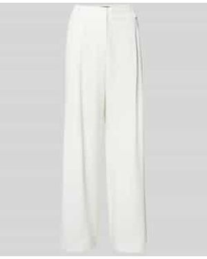 S.oliver Wijde Broek Met Viscose - Wit