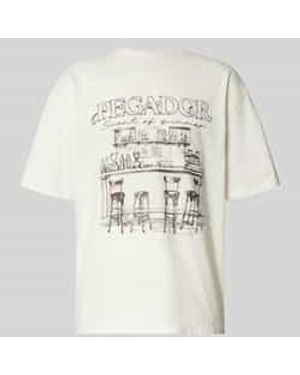 PEGADOR Oversized T-shirt Met Labelprint - Wit