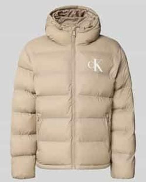 Calvin Klein Regular Fit Buffer Jacket Met Logoprint Model 'Monogram' - Naturel
