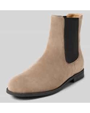 BOSS Chelsea Boots Van Rundersuède, Model 'Lycia_Bootie_Sd' - Naturel