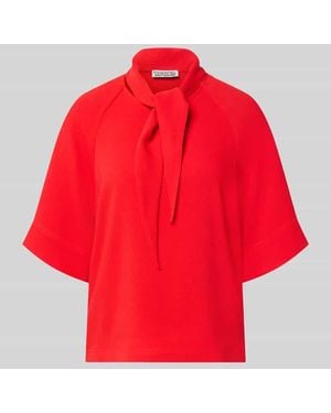 Essentiel Antwerp Loose Fit Kurzarmbluse mit Schalkragen Modell 'KASSIE' - Rot