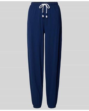 Mey Pyjama-Hose mit elastischen Beinabschlüssen Modell 'Solid Love' - Blau