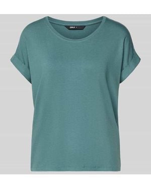 ONLY Regular Fit T-Shirt aus Viskose-Mix Modell 'MOSTER' - Grün