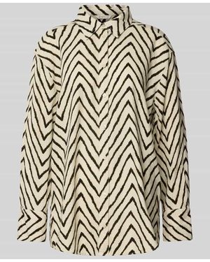 Tom Tailor Oversize Bluse aus Leinen-Viskose-Mix - Weiß