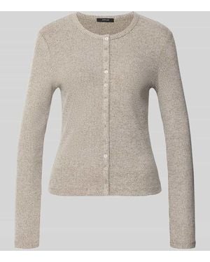 Opus Langarmshirt Modell 'Saltus' mit Zierknöpfen - Natur