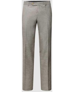 Atelier Torino Stoffhose Mit Bügelfalten Modell 'Cane' - Grau