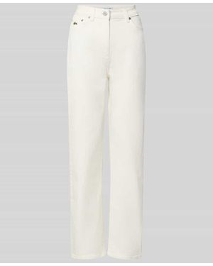 Lacoste Straight Fit Jeans aus Baumwoll-Mix - Weiß