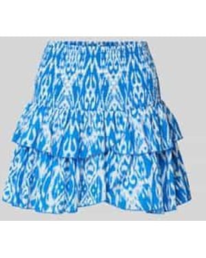 ONLY Minirok Met Gesmokte Band, Model 'Nadja' - Blauw