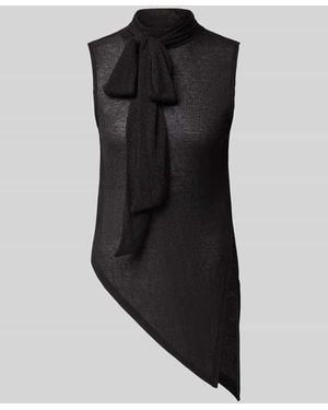 TOPSHOP Top in asymmetrischer Form mit Schluppe Modell 'BETSY' - Schwarz
