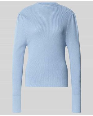 Zero Slim Fit Pullover in Strick-Optik - Blau