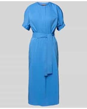 White Label Midi-jurk Met Steekzakken - Blauw
