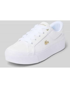 Lacoste Sneaker aus Leder-Mix Modell 'ZIANE' - Weiß