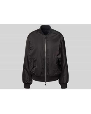 Juvia Regular Fit Bomberjacke mit Stehkragen - Schwarz