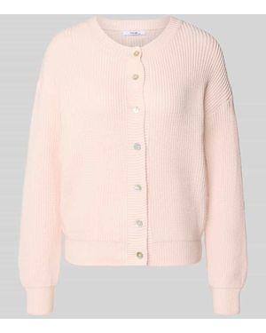 VILLA SOPHIE Regular Fit Strickjacke aus Viskose-Mix Modell 'LENI' - Pink