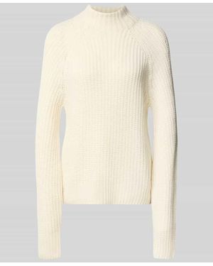 0039 Italy Strickpullover aus Kaschmir-Baumwoll-Mix Modell 'LONA' - Weiß