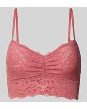 Snocks Bustier Met Kant En Verstelbare Bandjes - Roze