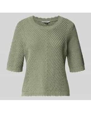 Mbym Gebreid Shirt Met 1/2-Mouwen Model 'Carla' - Groen