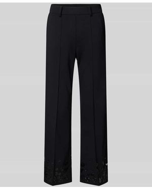 Cambio Cropped Hose aus Viskose Modell 'FRANCOISE CROPPED PAILLET' - Schwarz