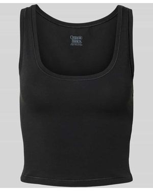Organic Basics Slim Fit Tank Top mit Baumwollanteil - Schwarz
