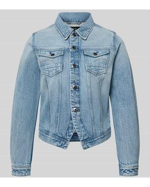 G-Star Slim Fit Jeansjacke aus Baumwoll-Mix mit Brusttaschen - Blau