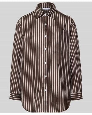 VILLA SOPHIE Regular Fit Bluse aus reiner Baumwolle Modell 'MAVIE' - Braun