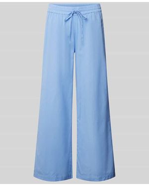 Fransa Wide Leg Stoffhose Mit Elastischem Bund Modell 'Maddie' - Blau