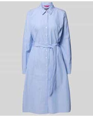 White Label Overhemdjurk Met Strikceintuur - Blauw