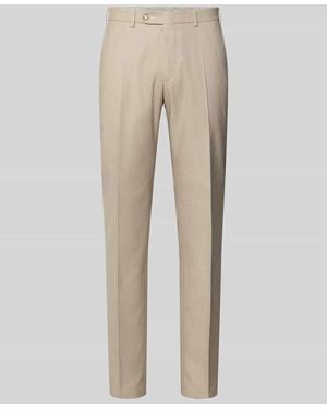 DIGEL Moden Fit Anzughose mit Bügelfalten Modell 'Sergio' - Natur