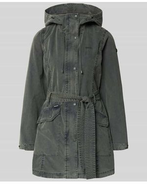 Khujo Jacke mit Bindegürtel Modell 'PREA' - Grau