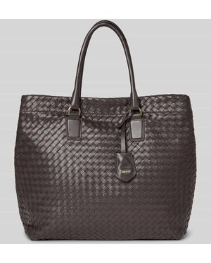 Abro⁺ Shopper mit Logo-Applikation Modell 'Rooftop' - Schwarz