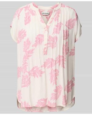 Lolly's Laundry Bluse aus Viskose mit V-Ausschnitt Modell 'Heather' - Pink