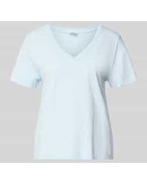 S.oliver Relaxed Fit T-Shirt Van Puur Katoen - Blauw