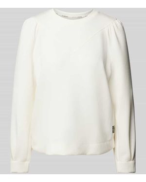 Marc Cain Sweatshirt Mit Rundhalsausschnitt - Weiß