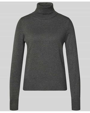 S.oliver Regular Fit Rollkragenpullover aus Viskose-Mix - Grau