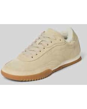 BOSS Lage Sneakers Van Echt Leer, Model 'Carlynn' - Naturel