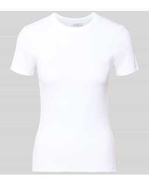 Opus Regular Fit T-Shirt aus Baumwoll-Mix - Weiß