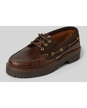 Barbour Loafer aus echtem Leder Modell 'Darras Boat Shoe' - Braun