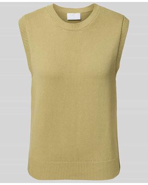 Jake*s Stricktop mit Rundhalsausschnitt - Grün
