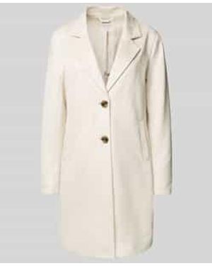 ONLY Regular Fit Lange Jas Met Decoratieve Knopen - Naturel