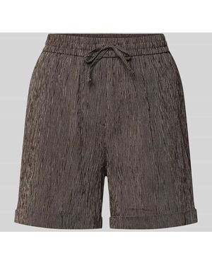 Opus Straight Fit Shorts mit elastischem Bund Modell 'Malky' - Grau