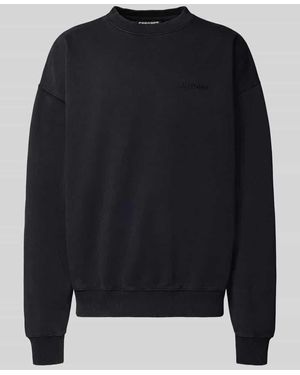 PEGADOR Oversized Sweatshirt mit Label-Stitching - Blau