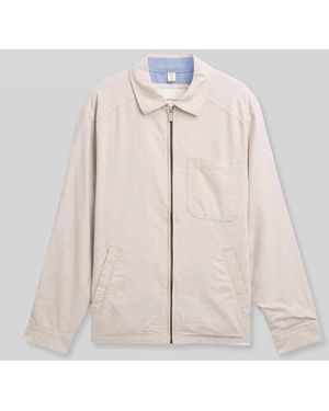 Tom Tailor Regular Fit Blouson aus Leinen-Baumwolle-Mix - Natur