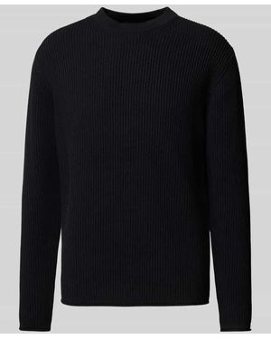 DRYKORN Strickpullover Mit Rundhalsausschnitt Modell 'Leando' - Schwarz