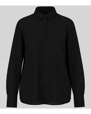 Marc Cain Hemdbluse mit Ballonärmeln - Schwarz