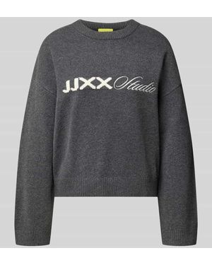 JJXX Strickpullover mit Rundhalsausschnitt - Grau